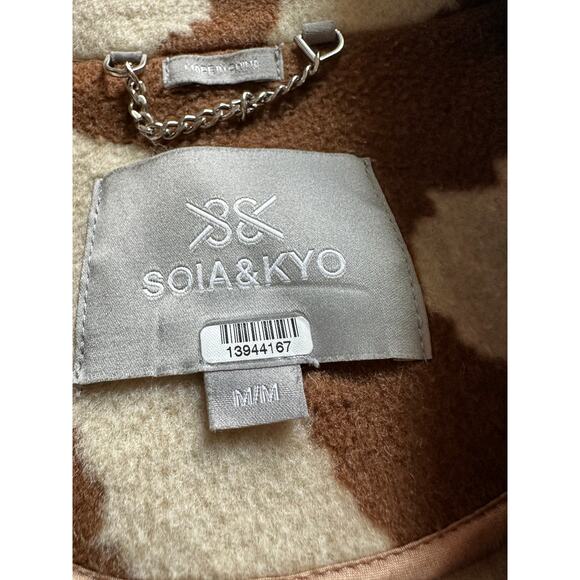SOIA & KYO Women's Azora Animal Print Jacket Size M - Picture 5 of 16